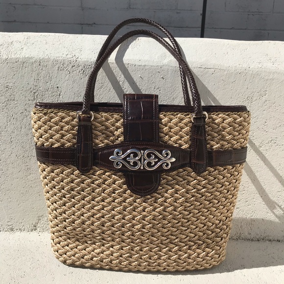 Brighton Handbags - ♥️Brighton Fabulous Handwoven straw & leather Bag